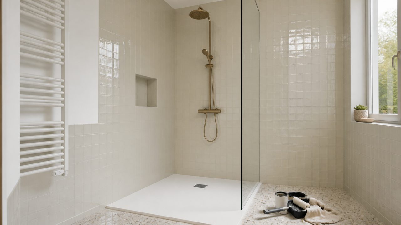 Peinture carrelage douche : méthode claire, limites et choix raisonnable